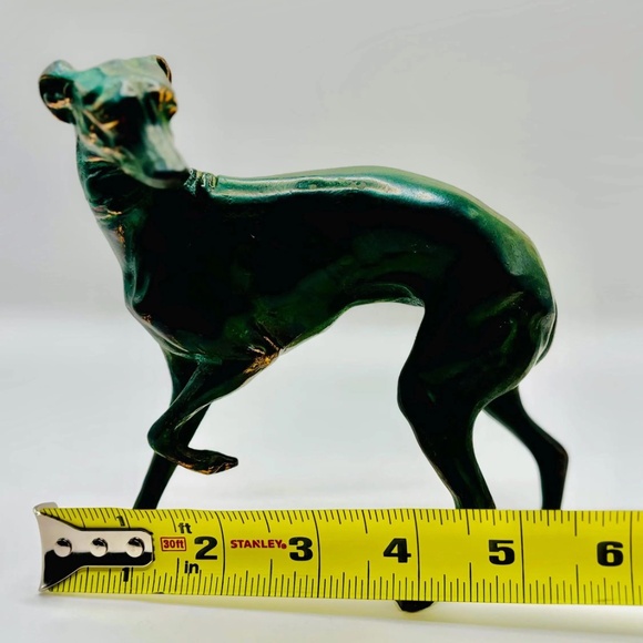 Vintage Italian Bronze Sculpture of a Greyhound/Whippet 5.5" - Picture 7 of 10